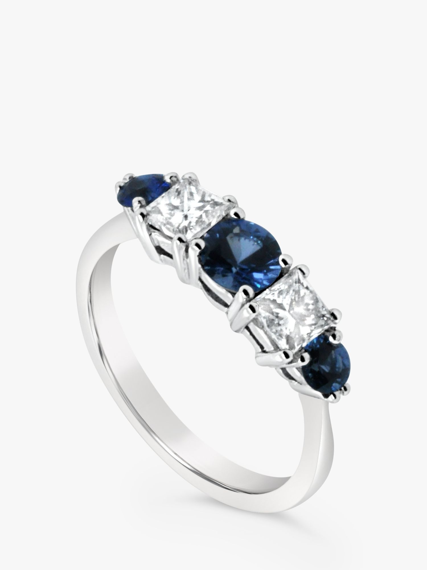 Buy Milton & Humble Jewellery Second Hand 18ct White Gold Sapphire & Diamond Ring, Dated London 2006 Online at johnlewis.com