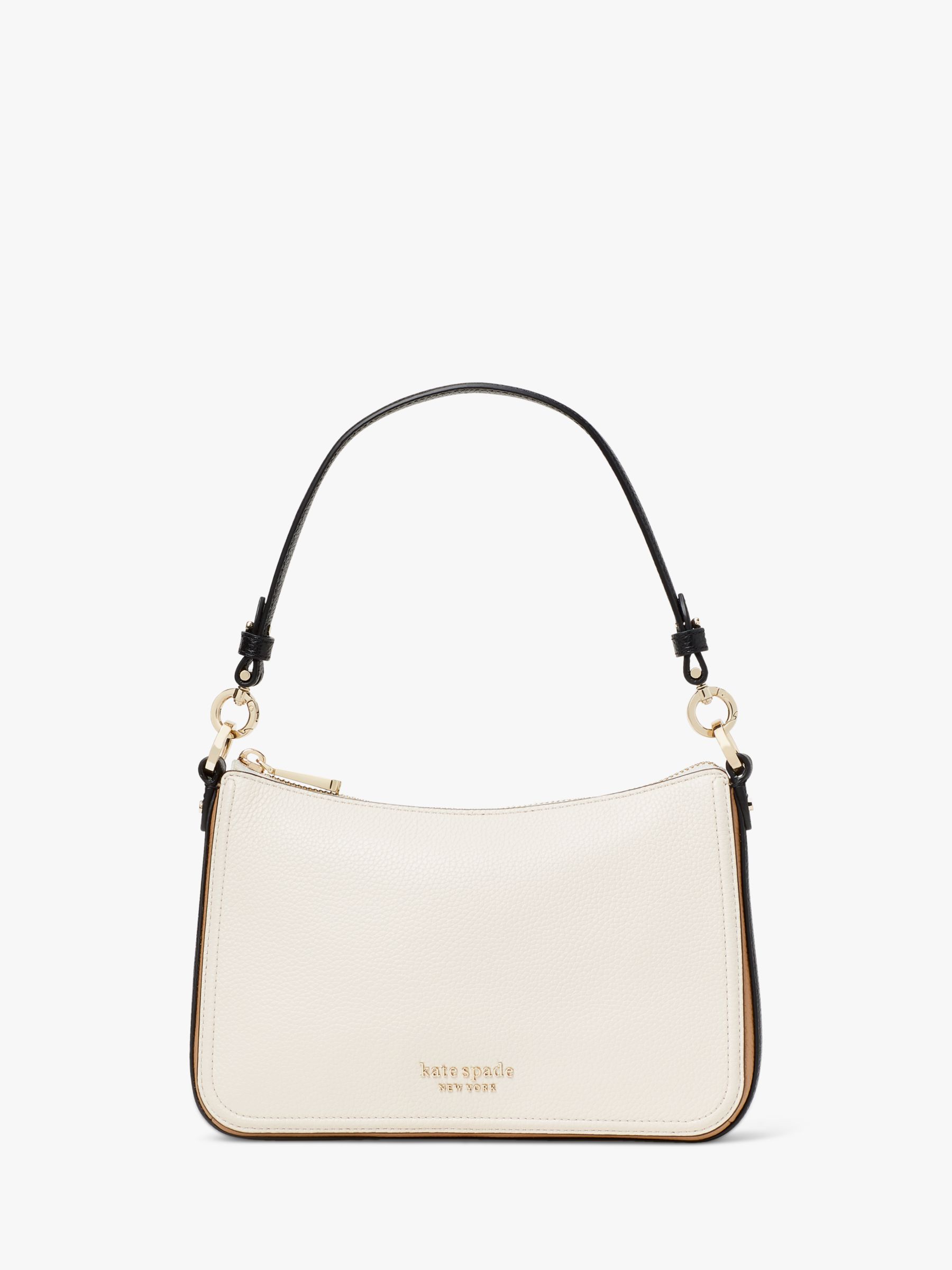 kate spade new york Hudson Leather Convertible Cross Body Bag, Parchment at  John Lewis  Partners