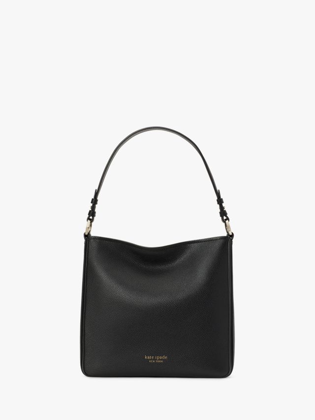 kate spade new york Hudson Large Leather Hobo Bag, Black