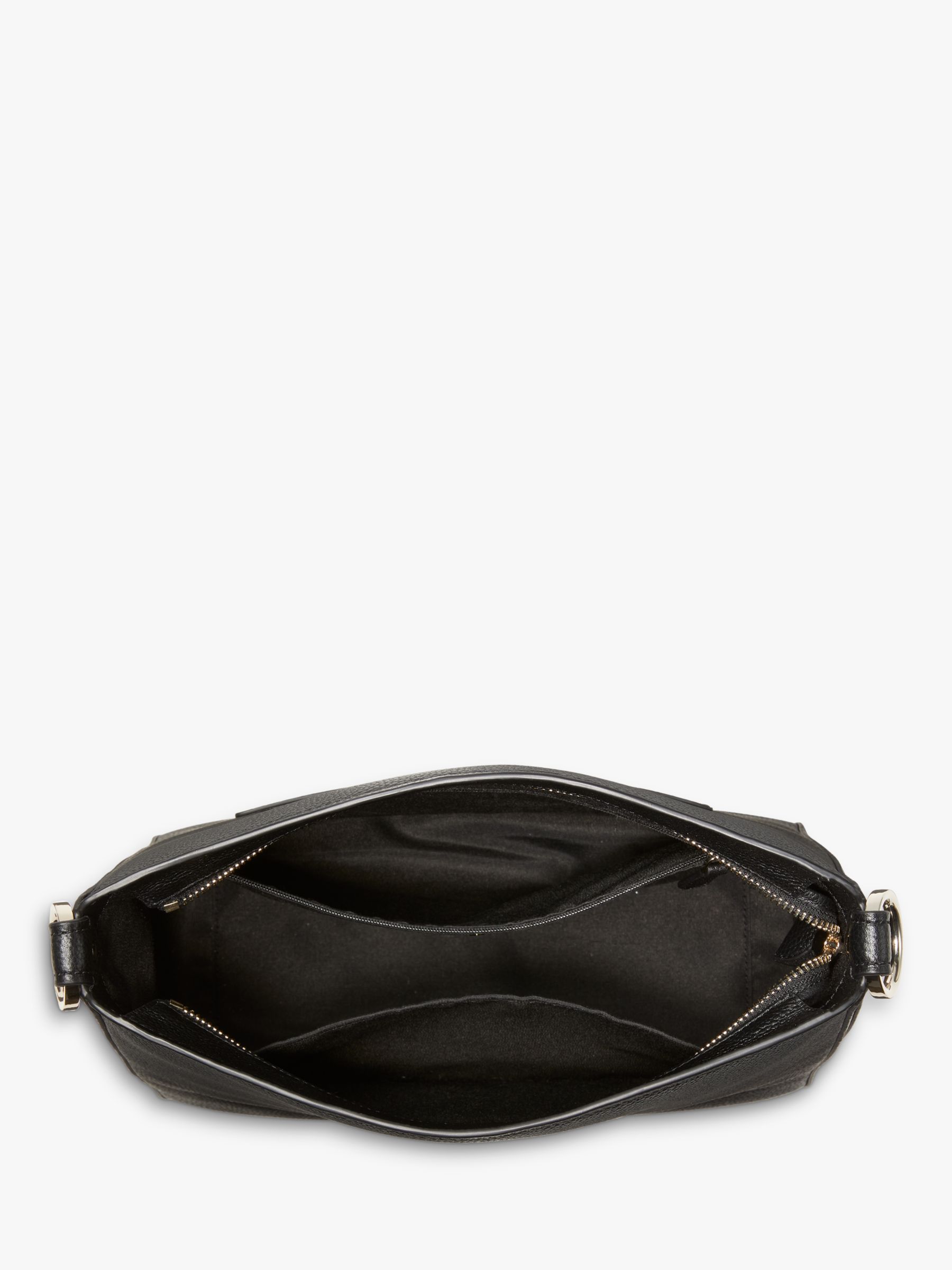 kate spade new york Hudson Large Leather Hobo Bag, Black at John Lewis &  Partners