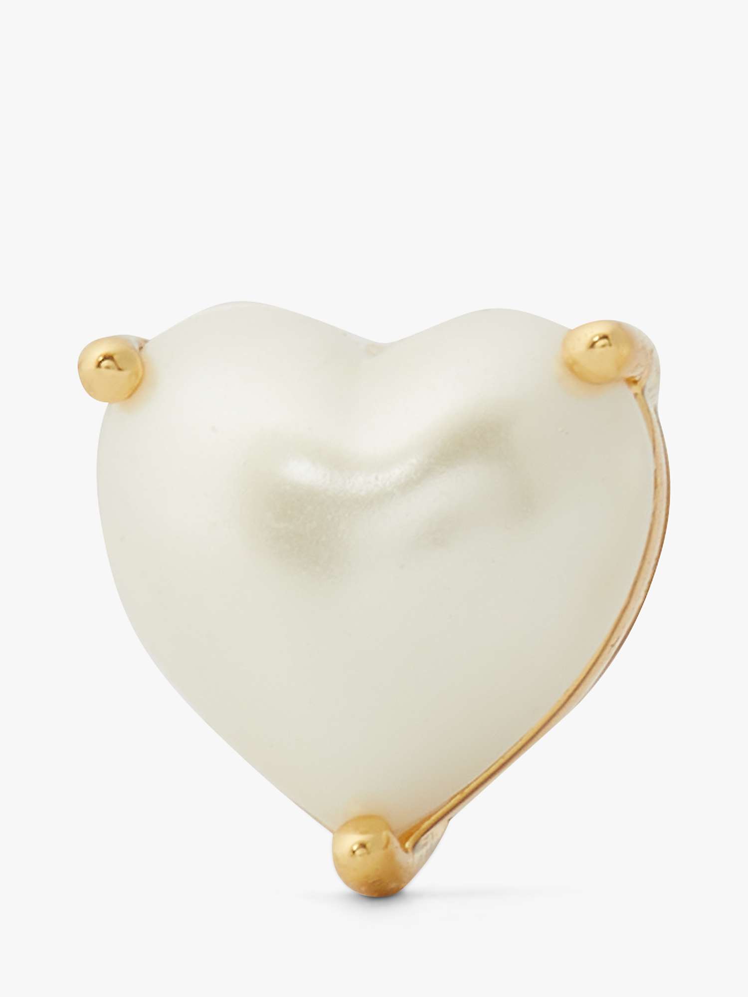 Buy kate spade new york Heart Stud Earrings, Gold/White Online at johnlewis.com