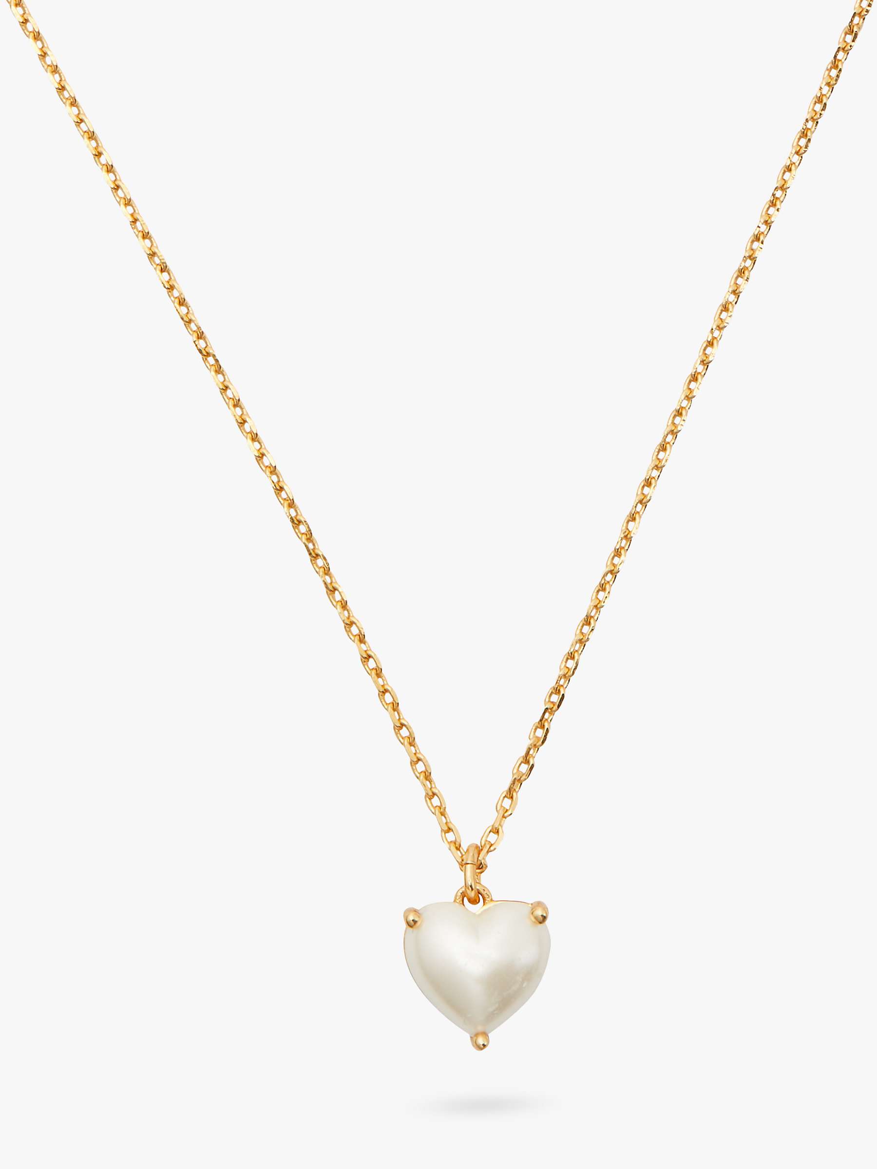 Buy kate spade new york Faux Pearl Heart Pendant Necklace, Gold/Cream Online at johnlewis.com