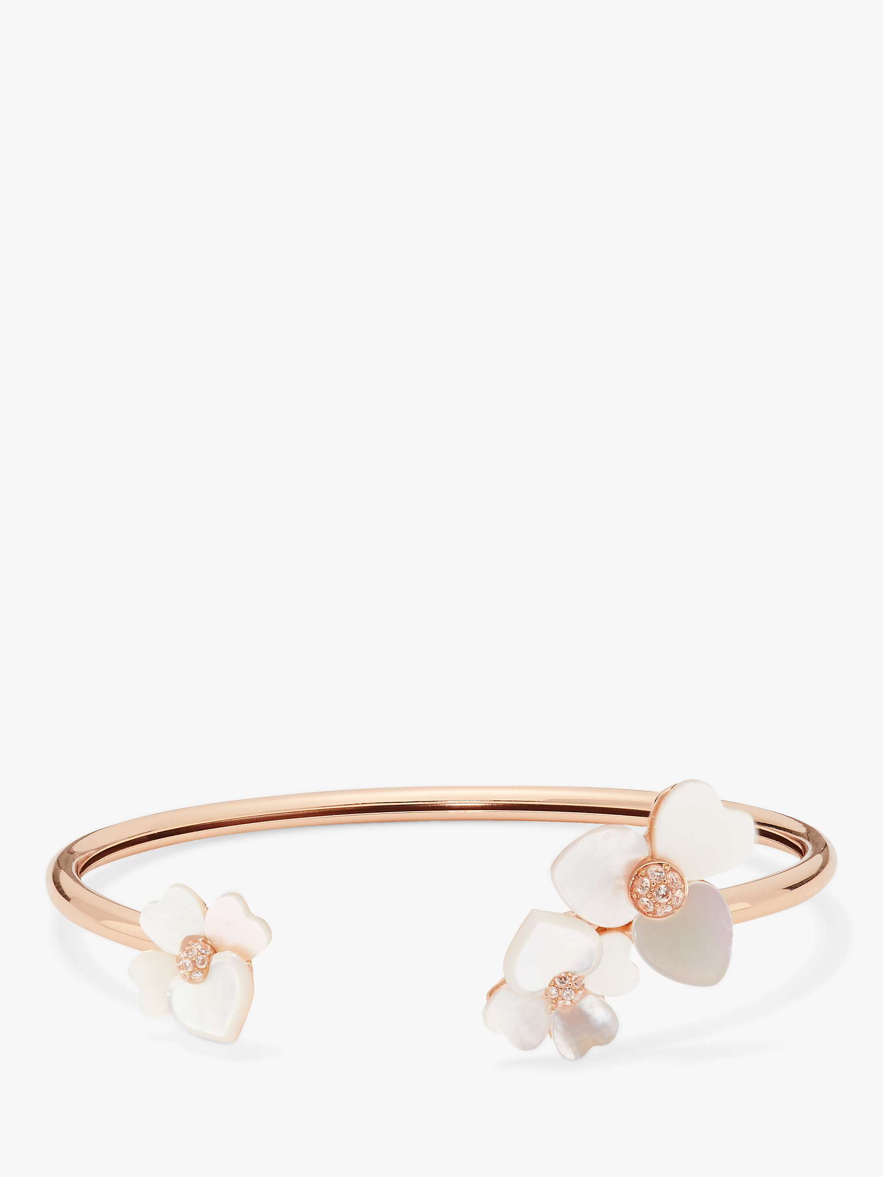 Buy kate spade new york Precious Pansy Open Bangle, Rose Gold Online at johnlewis.com