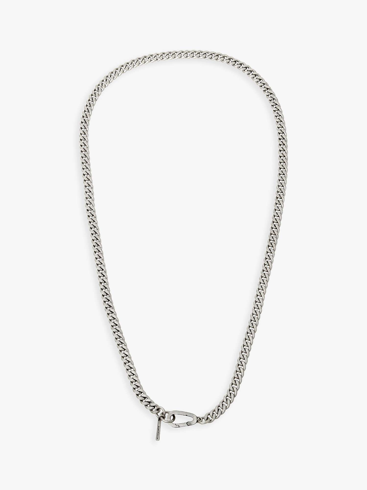 Buy AllSaints Men's Carabinar Chain Necklace, Silver Online at johnlewis.com