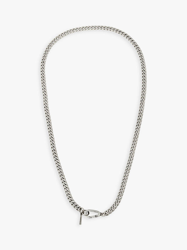 AllSaints Men's Carabinar Chain Necklace, Silver