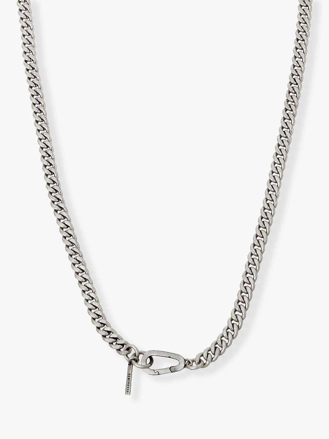 Buy AllSaints Men's Carabinar Chain Necklace, Silver Online at johnlewis.com