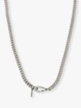 AllSaints Men's Carabinar Chain Necklace, Silver