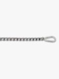 AllSaints Men's Single Box Chain Flex Link Bracelet, Silver