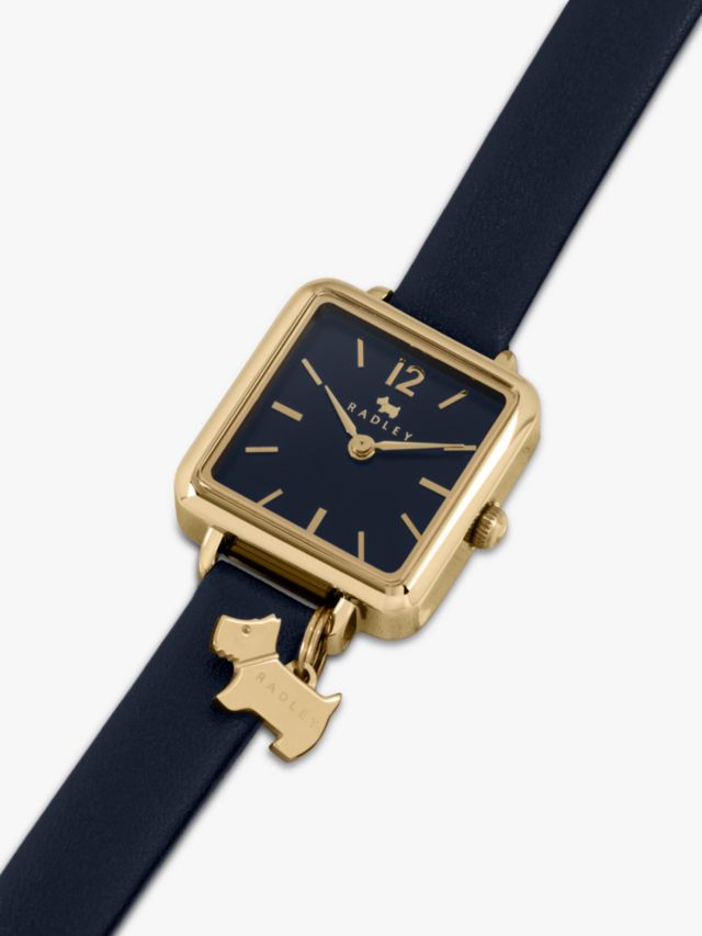 Square on sale leather watch