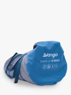 Vango Shangri-La II Self-Inflating Double Airbed, Cloud Grey/Sky Blue