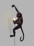 Seletti Hanging Monkey Indoor/Outdoor Wall Light, Black