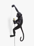 Seletti Hanging Monkey Indoor/Outdoor Wall Light, Black