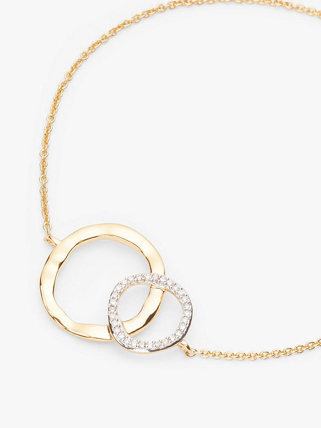 John Lewis Diamond Circle Link Chain Bracelet, Gold