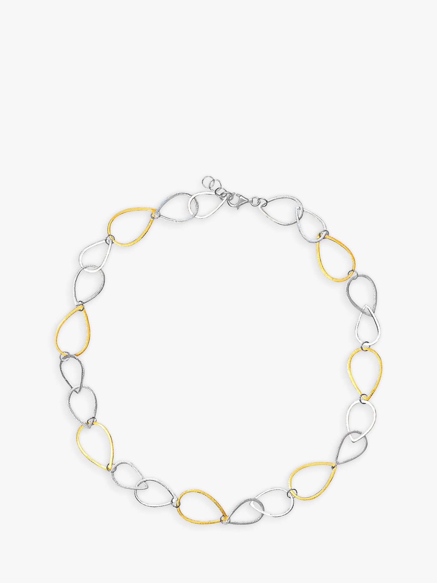 Buy Nina B Two-Tone Open Link Necklace, Silver/Gold Online at johnlewis.com