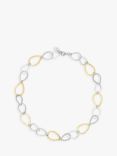 Nina B Two-Tone Open Link Necklace, Silver/Gold
