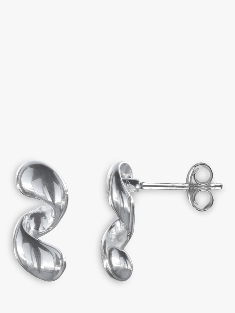 Nina B Solid Curl Earrings, Silver