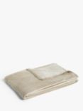 John Lewis ANYDAY Fleece Throw, Putty