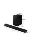 Samsung HW-Q700B Bluetooth Wi-Fi Cinematic Soundbar with Dolby Atmos, DTS:X & Wireless Subwoofer, Black