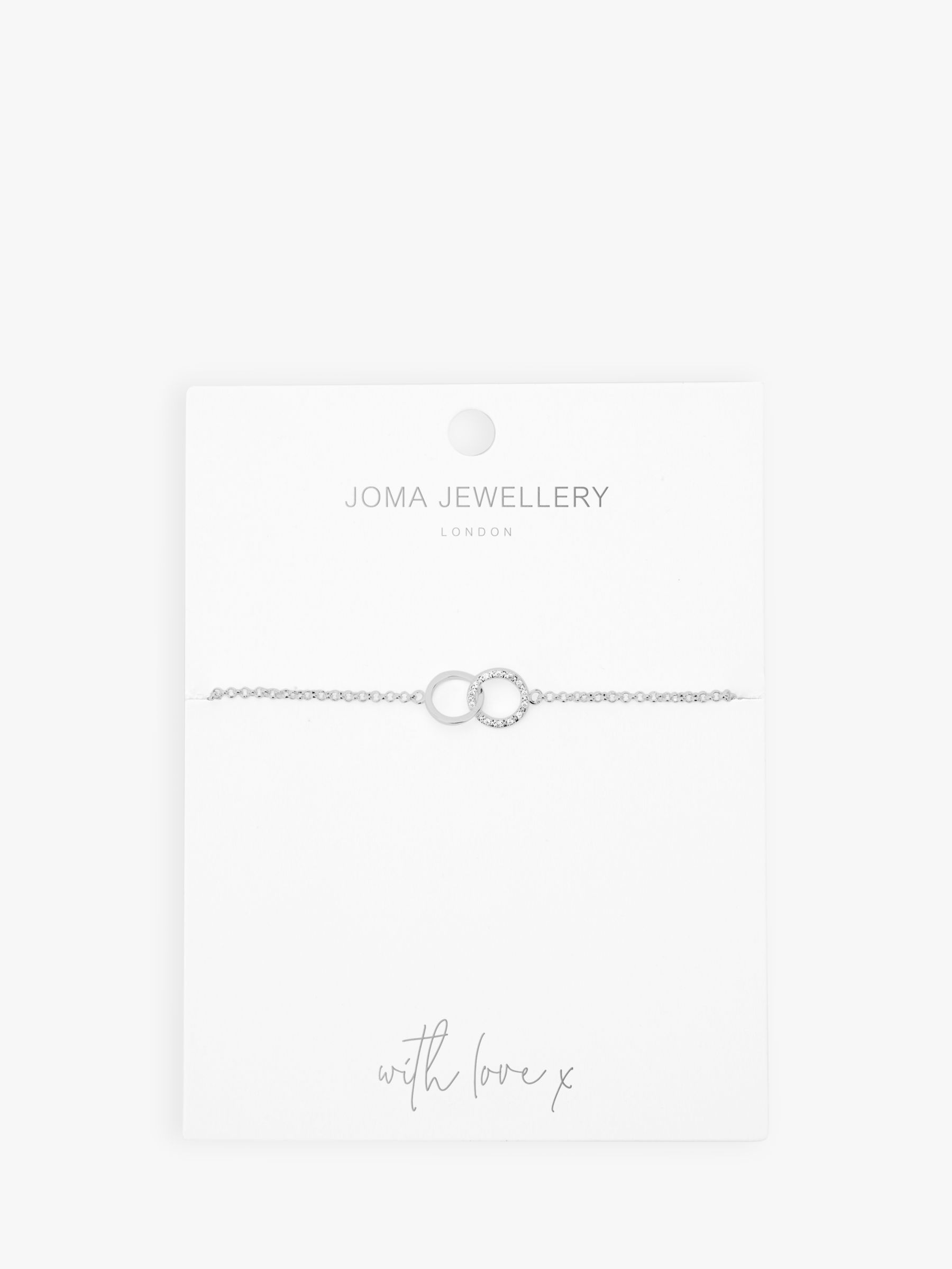 Joma Jewellery Infinity Links Circle Chain Bracelet, Silver