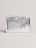 Ted Baker Snaksa Small Leather Pouch Bag, Silver