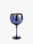 John Lewis Star Pattern Metallic Stemmed Gin Glass, 700ml, Blue