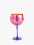 John Lewis Star Pattern Metallic Stemmed Gin Glass, 700ml, Purple/Pink