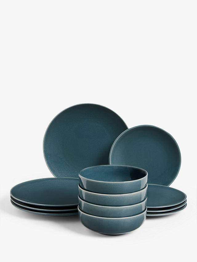johnlewis.com | Artisan Stoneware Dinnerware Set, 12 Piece, Blue