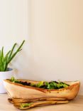 Selbrae House Olive Wood Salad Bowl & Servers, Natural