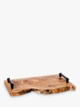 Selbrae House Rectangular Olive Wood Rustic Serving Tray, Natural