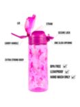 Fringoo Unicorn Leak-Proof Drinks Bottle, 600ml, Pink