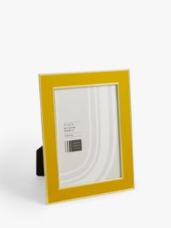 John Lewis Enamel & Metallic Edge Photo Frame, Mustard, 4 x 6" (10 x 15cm)