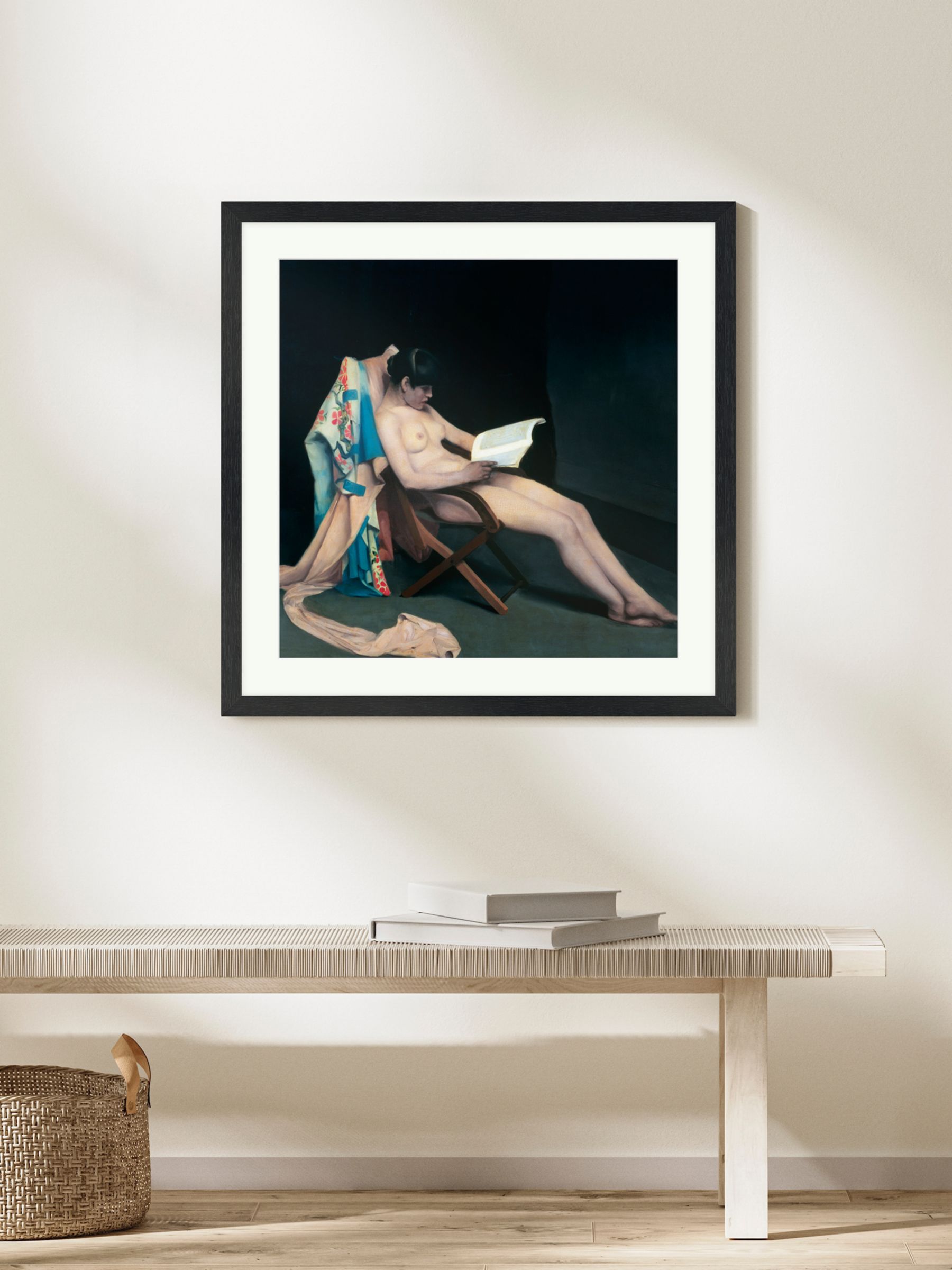 John Lewis + Tate Theodore Roussel 'The Reading Girl' Wood Framed Print ...