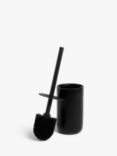 John Lewis ANYDAY Matt Finish Toilet Brush, Matte Black