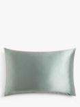 John Lewis Organic Mulberry Silk Standard Pillowcase, Dark Sage