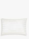 John Lewis Organic Silk Stripe Standard Pillowcase, White