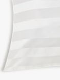 John Lewis Organic Silk Stripe Standard Pillowcase, White