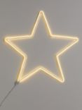 John Lewis Neon Star Light, Large, Pure White
