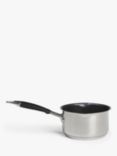 John Lewis 'The Pan' Stainless Steel Non-Stick Milk Pan, 14cm