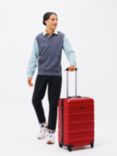 John Lewis ANYDAY Girona 65cm 4-Wheel Medium Suitcase, Red