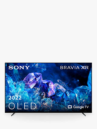 Sony Bravia XR XR55A80K (2022) OLED HDR 4K Ultra HD Smart Google TV, 55 inch with Youview/Freesat HD, Dolby Atmos & Acoustic Surface Audio+, Black