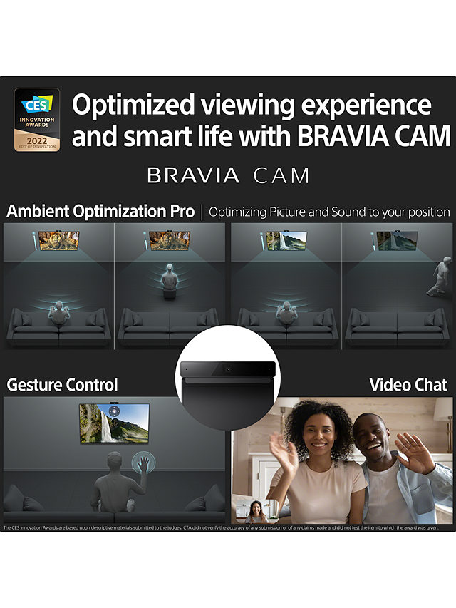 Sony Bravia XR XR75Z9K (2022) Mini LED HDR 8K Ultra HD Smart Google TV, 75 inch with Youview/Freesat HD & Dolby Atmos, Black