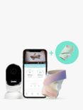 Owlet Duo Smart Sock & Cam Baby Monitor and Accessory Set, Mint/Rainbow