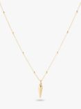 LARNAUTI Beaded Chain Pendulum Pendant Necklace, Gold