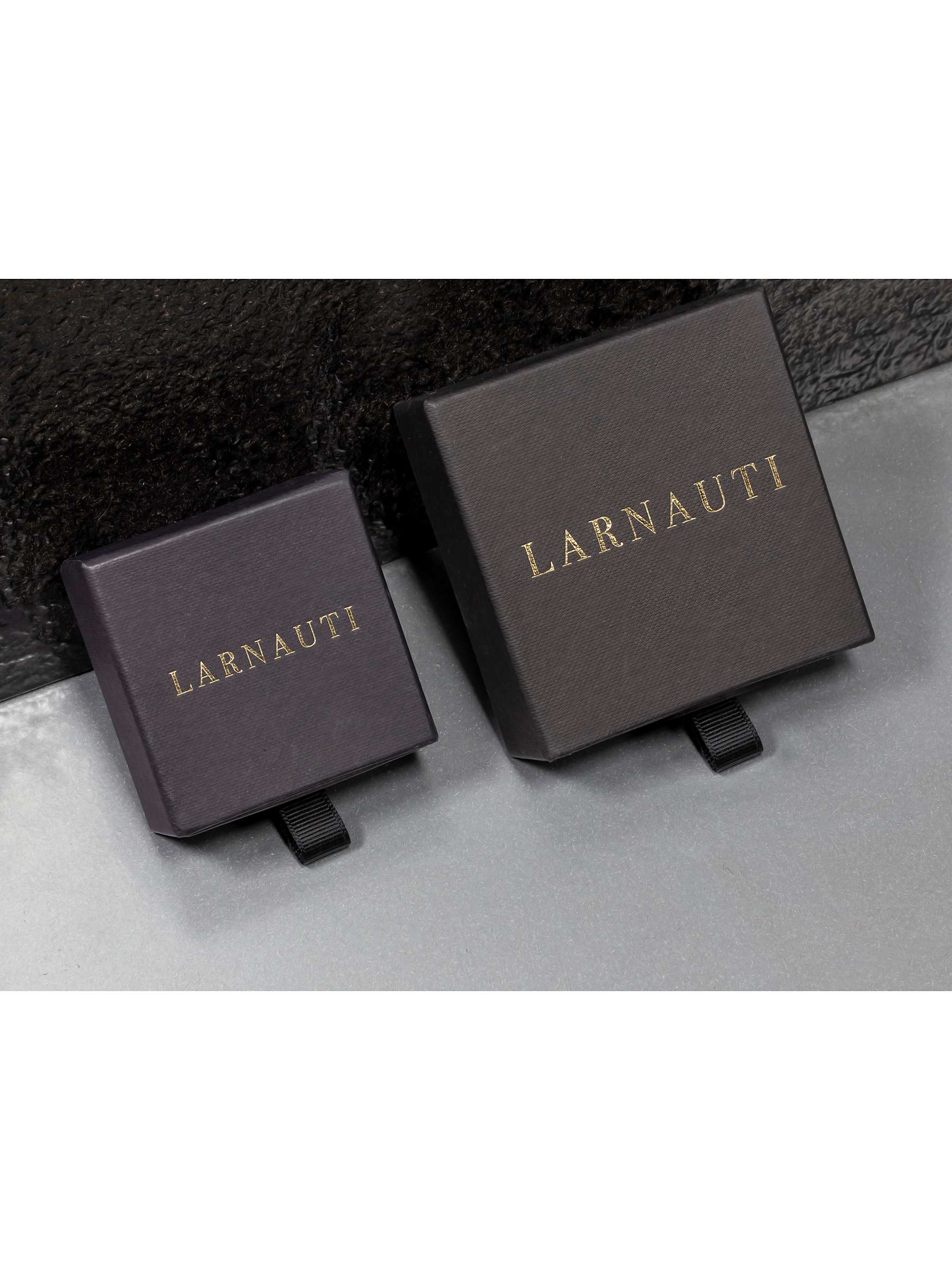 Buy LARNAUTI Beaded Cross Charm Hoop Earrings, Gold Online at johnlewis.com
