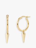 LARNAUTI Rosary Pendulum Charm Hoop Earrings, Gold