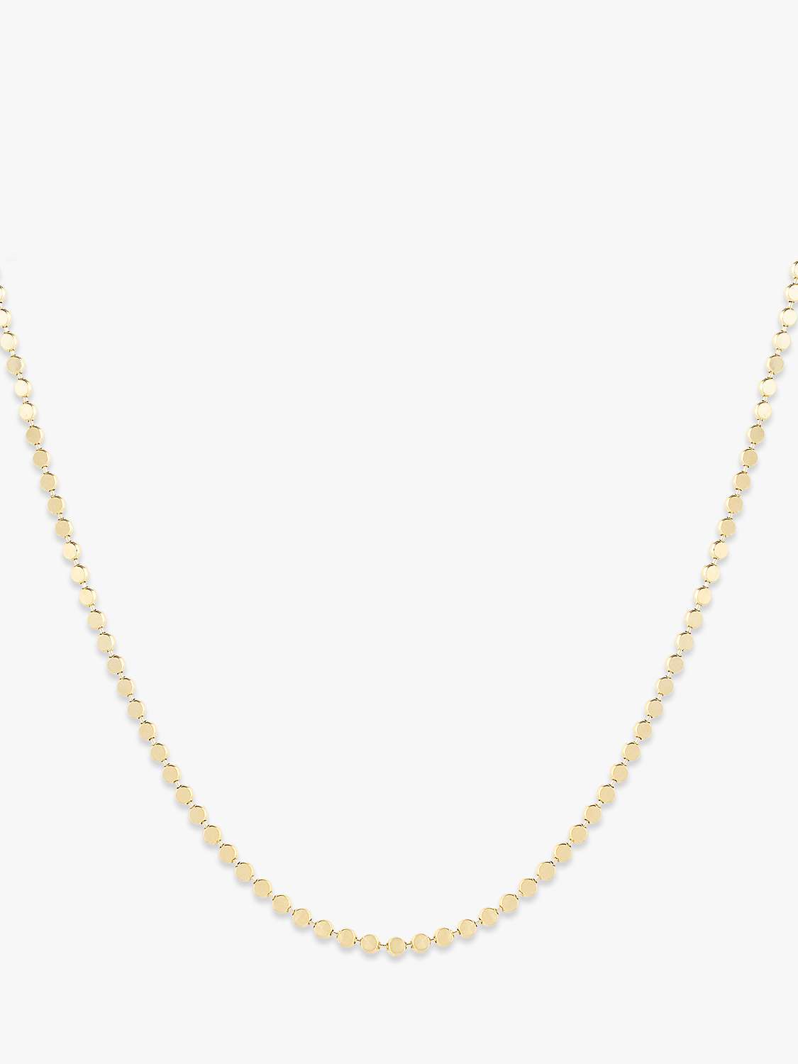 Buy LARNAUTI Classic Beaded Chain Necklace, Gold Online at johnlewis.com