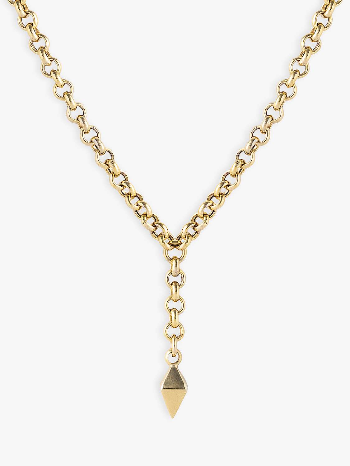 Buy LARNAUTI Pyramid Drop Chain Necklace, Gold Online at johnlewis.com