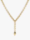 LARNAUTI Pyramid Drop Chain Necklace, Gold