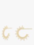 LARNAUTI Sunburst Hoop Earrings, Gold