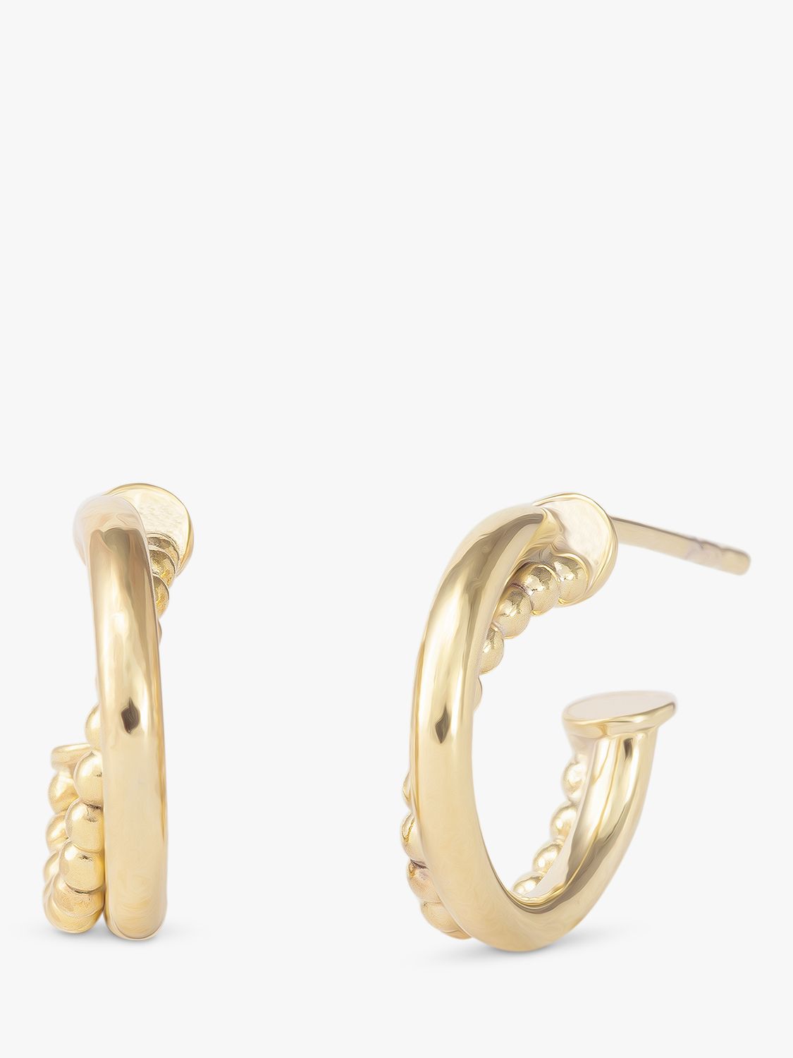 LARNAUTI Intertwined Hoop Earrings, Gold